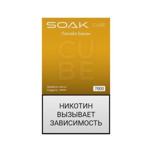 Электронная сигарета SOAK CUBE Папайя Банан