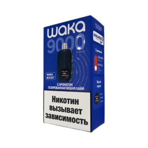 Электронная сигарета WAKA NOVO 9000 Газированная Вишня Лайм