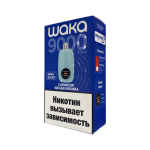Электронная сигарета WAKA NOVO 9000 Чупа-чупс Клубника Малина