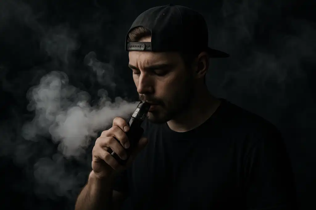 фотография курения вейпа