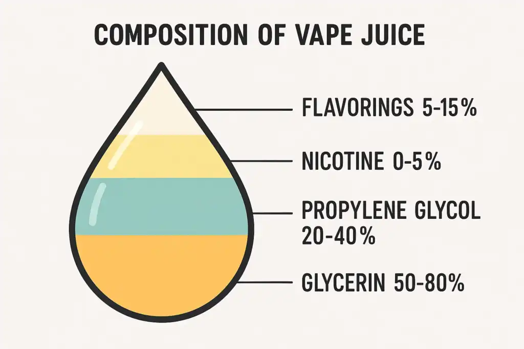 Основные ингредиенты жидкости для вейпа