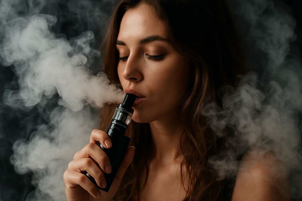 фото курения вейпа